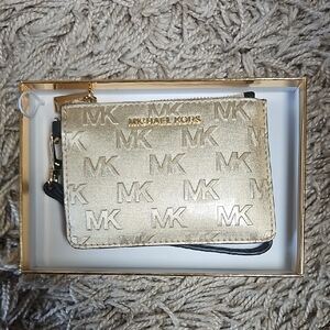 Michael Kors Gold Embossed Wristlet